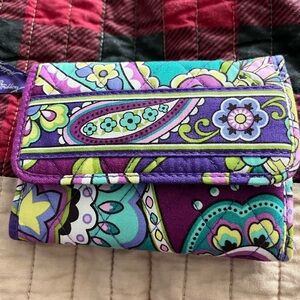 Vera Bradley Euro Wallet - Heather Purple Paisley